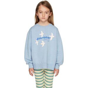 TINYCOTTONS Kids Santorini Birds Sweatshirt Size 4Y Blue